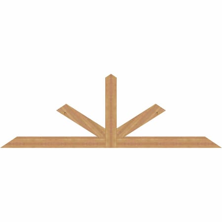 Ekena Millwork Saratoga Timber Gable Bracket, Western Red Cedar, 108"W x 36"H x 1 1/2"D x 5 1/2"F, 8/12 Pitch GBW108X36X0206SAR00SWR